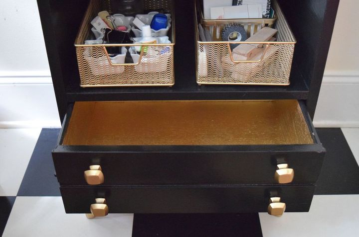 roadside rescued and up cycled office storage, how to, organizing, painted furniture, storage ideas