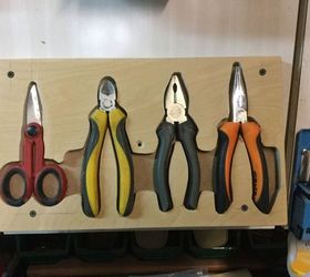 plier rack, diy, organizing, tools, woodworking projects