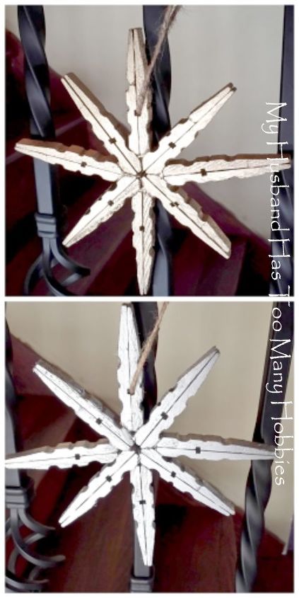super easy clothespin stars, christmas decorations, crafts