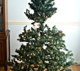 trick for making a fake christmas tree look fabulous, christmas decorations, crafts, wreaths