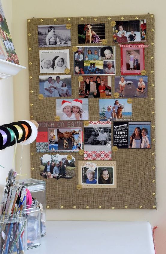 craft a bulletin board to share your christmas cards photos all year, christmas decorations, crafts