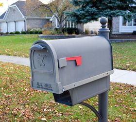 easy mailbox and outdoor lights update, curb appeal, home improvement, landscape, painted furniture