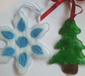 stained glass look easy white glue ornaments, christmas decorations, crafts, seasonal holiday decor
