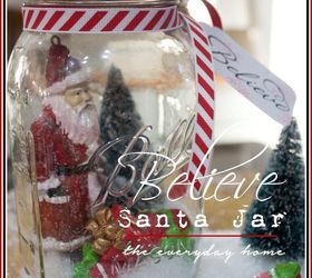 easy believe santa mason jar snow globe, christmas decorations, crafts, mason jars