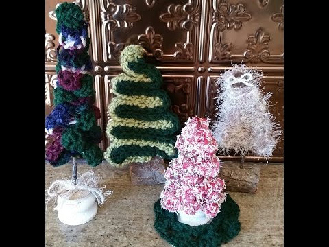 crochet christmas trees, christmas decorations, crafts