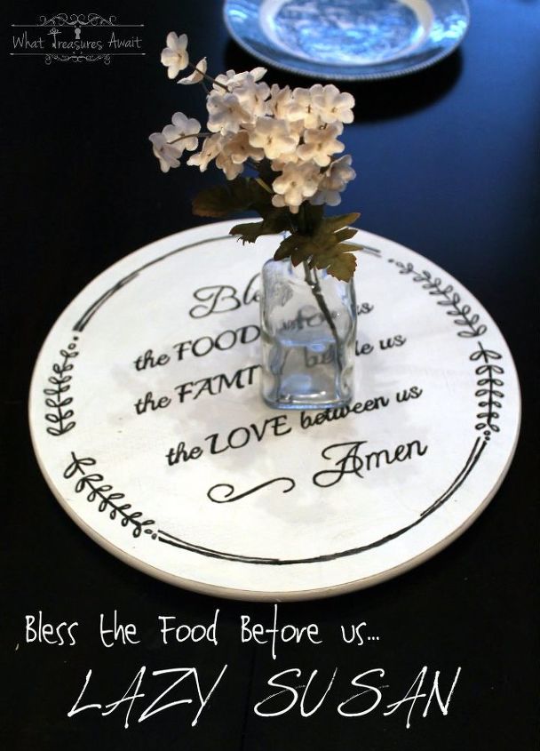 bless the food before us lazy susan, crafts, seasonal holiday decor, thanksgiving decorations
