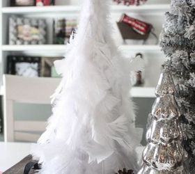 diy feather christmas tree, christmas decorations, crafts, seasonal holiday decor