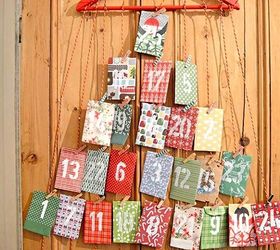 homemade paper envelope advent calendar, christmas decorations, crafts, seasonal holiday decor
