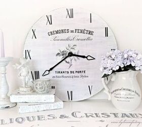 diy large french clock a free printable, crafts, shabby chic