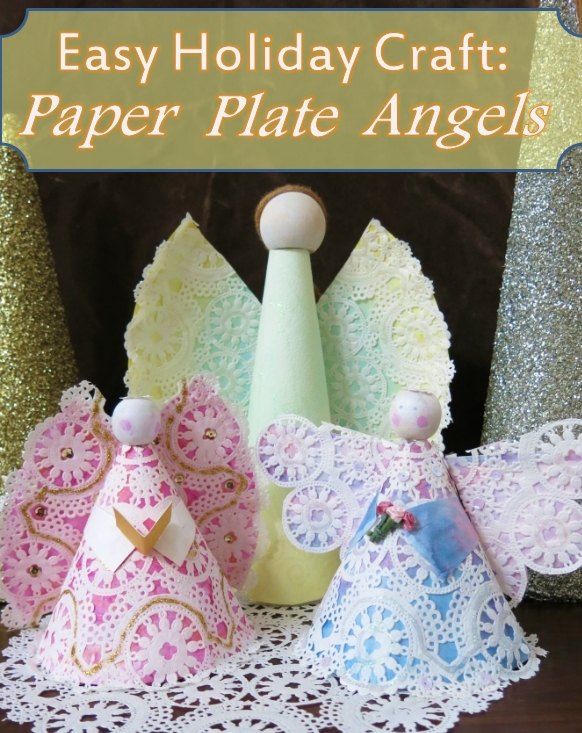 easy christmas craft paper plate angels, christmas decorations, crafts, how to, seasonal holiday decor