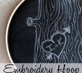 embroidery hoop chalkboard diy, chalkboard paint, crafts