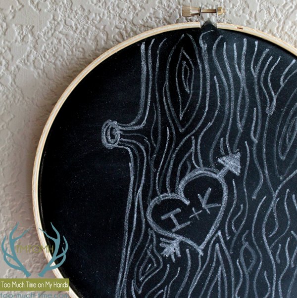 embroidery hoop chalkboard diy, chalkboard paint, crafts