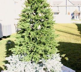 how to flock your christmas tree, christmas decorations, how to