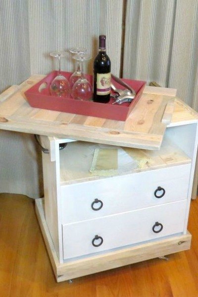 s 7 dresser hacks so gorgeous it s impossible to pick a favorite, painted furniture, An On The Go Party Cart