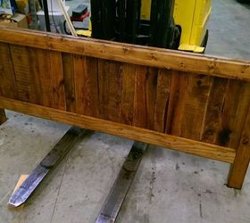 pallet wood up cycled into one heavy duty barn door bed, bedroom ideas, diy, pallet, rustic furniture, woodworking projects