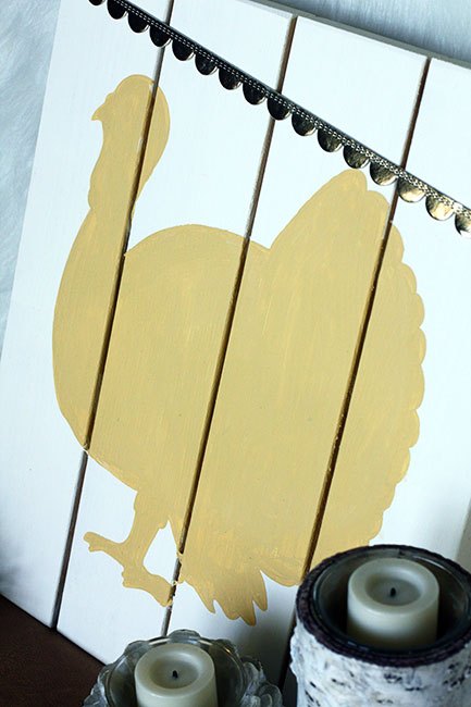 neutral turkey pallet sign, crafts, decoupage, pallet
