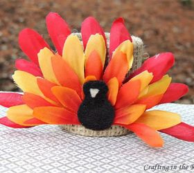 flower turkeys for thanksgiving, crafts, seasonal holiday decor, thanksgiving decorations