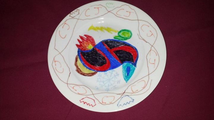 q i want to paint over designs on plates that is a food safe product, crafts, repurposing upcycling