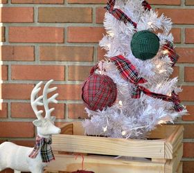 plaid rag ball ornaments, christmas decorations, seasonal holiday decor