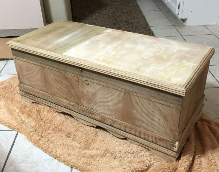 1940 s cedar chest makeover adventure with colors spitchallenge