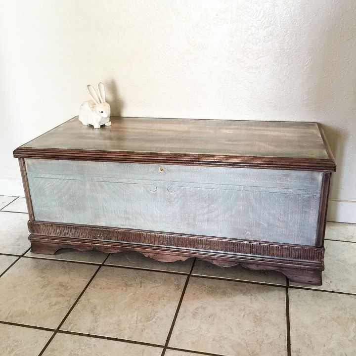 1940 s cedar chest makeover adventure with colors spitchallenge