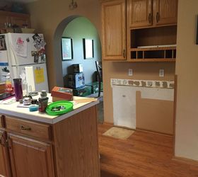 from kitchen island to peninsula kitchen remodel