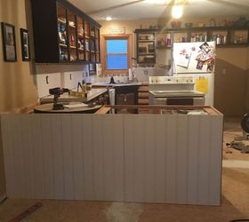 from kitchen island to peninsula kitchen remodel