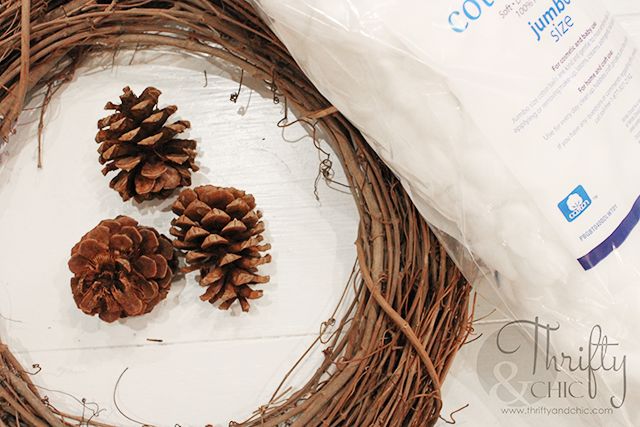 diy faux cotton stem wreath, crafts, home decor, wreaths