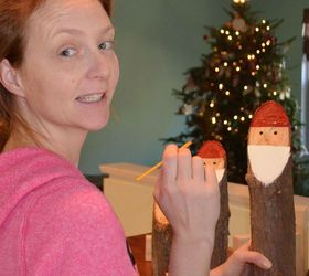 easy diy santa logs nisse, christmas decorations, crafts