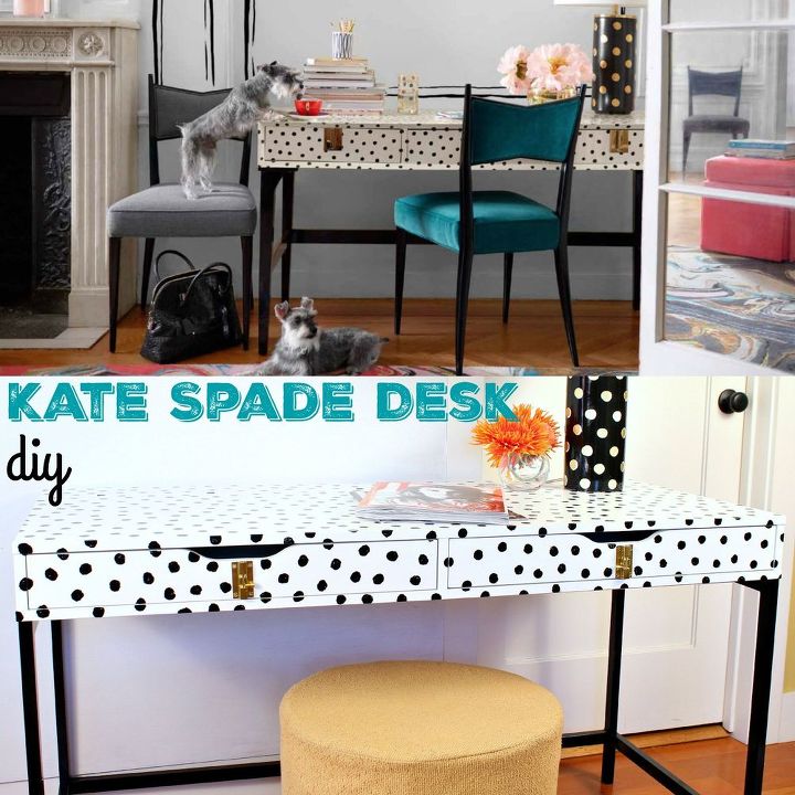 ikea hack kate spade desk, painted furniture, repurposing upcycling