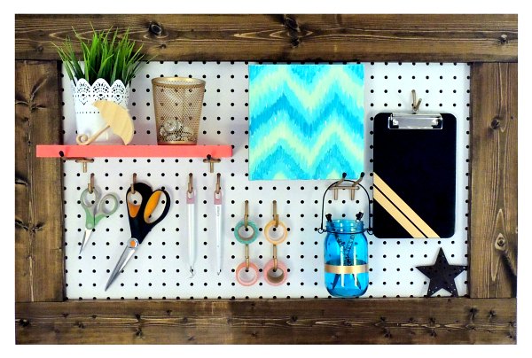 framed pegboard craft room organization, craft rooms, crafts, organizing, woodworking projects