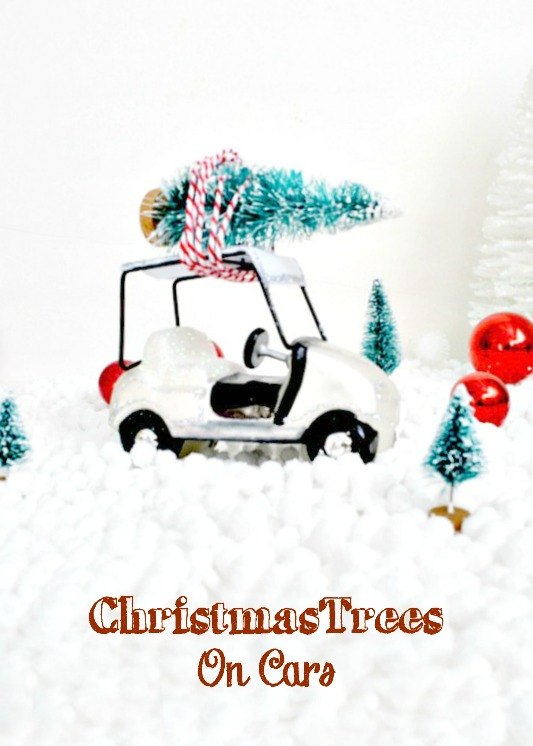 christmas tree on car, christmas decorations, crafts
