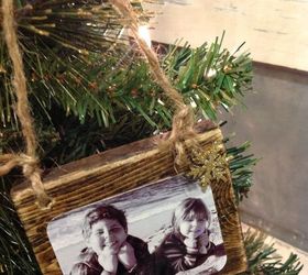 homemade wood scrap photo ornaments, christmas decorations, crafts, seasonal holiday decor