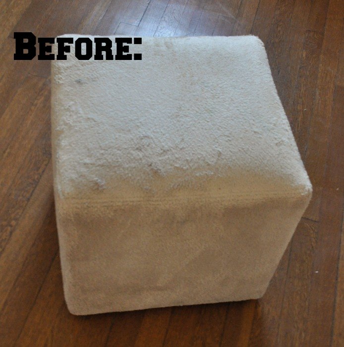 how to slipcover an ottoman, how to, reupholster