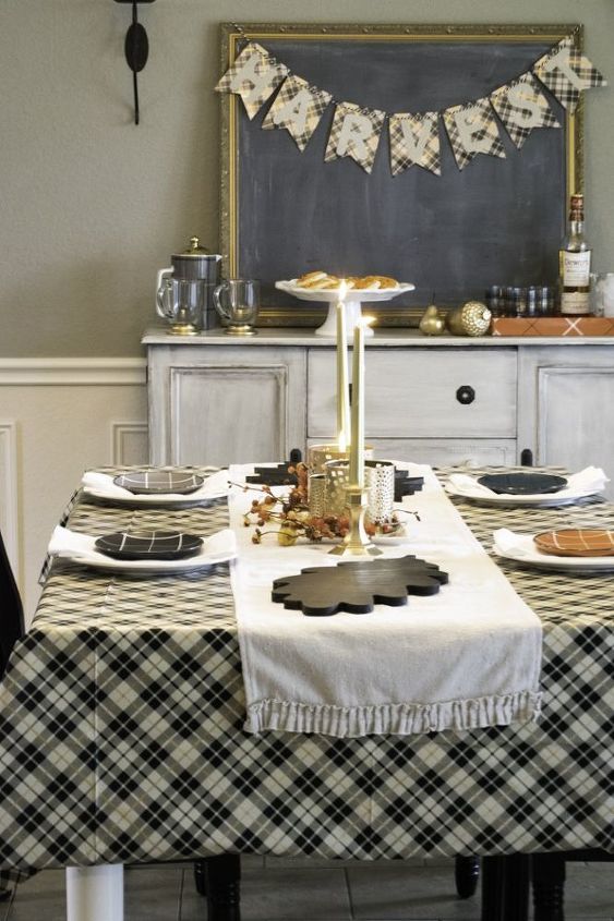 harvest plaid tablescape thanksgivingtablescape thanksgiving, crafts, how to, seasonal holiday decor, thanksgiving decorations