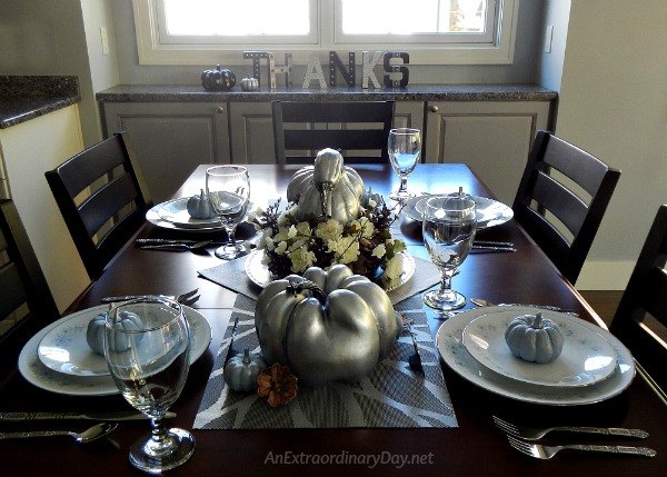 create a spectacular silver thanksgiving centerpiece, crafts, seasonal holiday decor