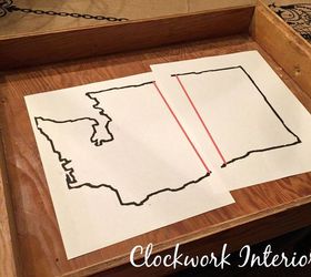 diy state silhouette tray without the use of a cutting machine, crafts, repurposing upcycling