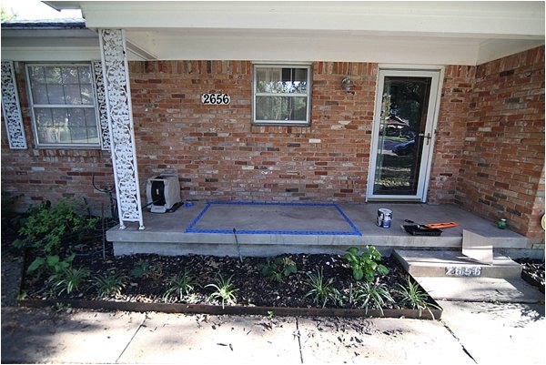 easy painted concrete rug, concrete masonry, diy, outdoor living, patio