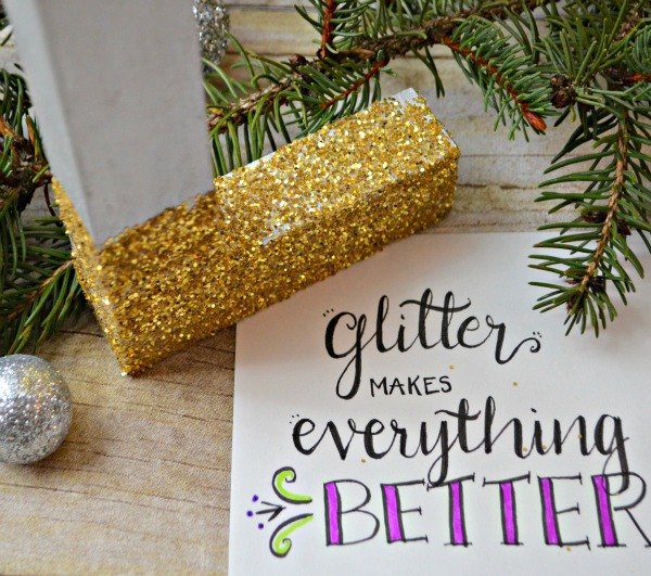 metallic glitter monogram holiday decor, christmas decorations, crafts, decoupage, seasonal holiday decor