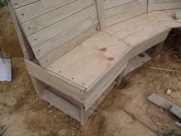 combined garden modular seating retaining wall storage