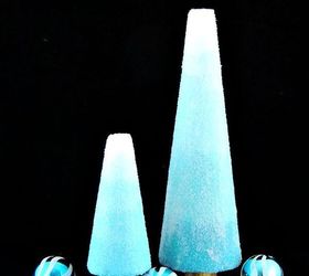 glitter cone christmas trees, christmas decorations, crafts