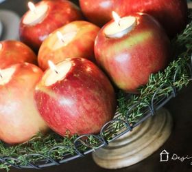 Thanksgiving Centerpiece With DIY Apple Candles