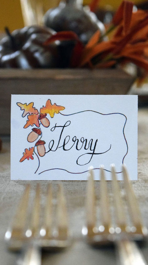 create thanksgiving placecards or download for free, seasonal holiday decor, thanksgiving decorations