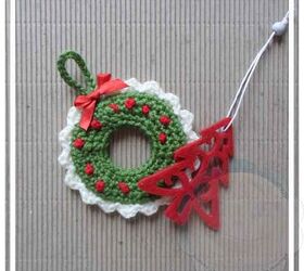 christmas wreath tree ornament, christmas decorations, crafts, seasonal holiday decor, wreaths