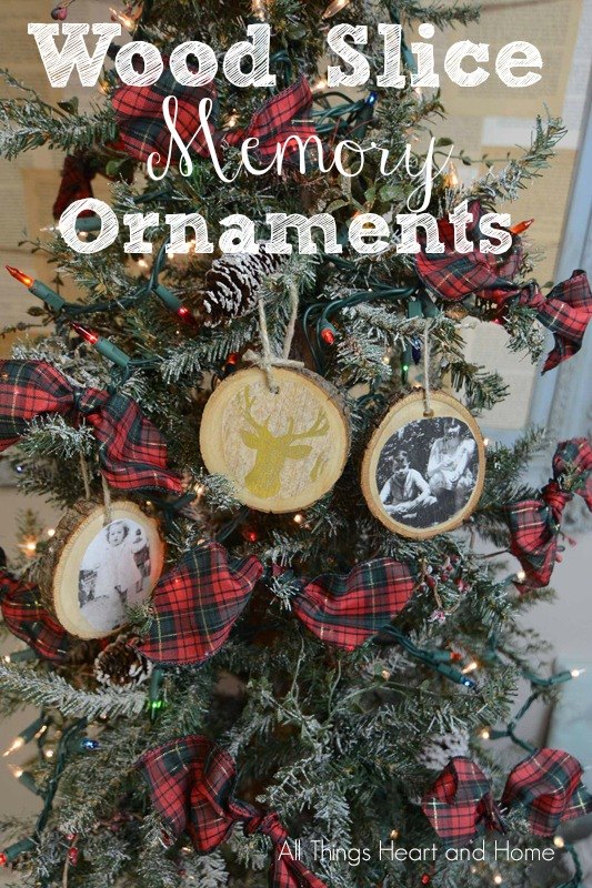 easy rustic memory ornaments