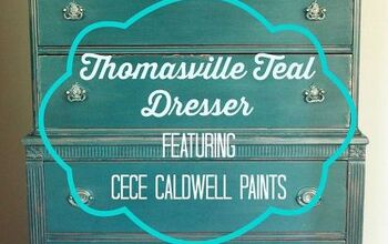 La Cómoda Thomasville Teal con pinturas CeCe Caldwell