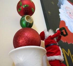 diy ornament topiaries, christmas decorations, fireplaces mantels, seasonal holiday decor