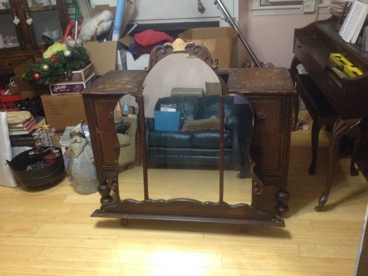 q how to age distress this vanity, how to, painted furniture, painting wood furniture