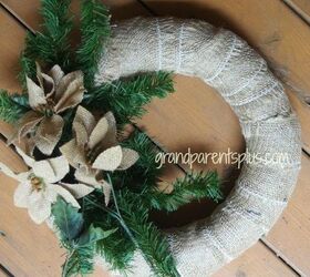 easy burlap christmas wreath, crafts, seasonal holiday decor, wreaths