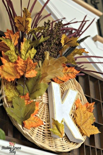 s 8 easy and adorable thanksgiving crafts anyone can do, crafts, seasonal holiday decor, thanksgiving decorations, Monogram Basket Wreath